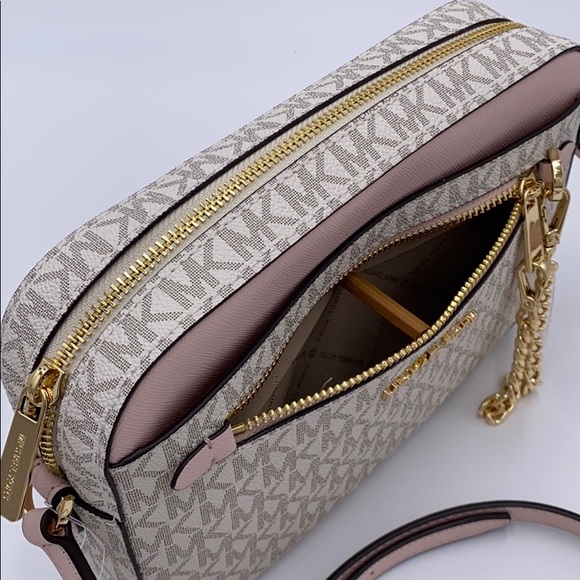 MICHAEL KORS LG EW ZP CHAIN XBODY POWDER BLUSH MLT - Picture 14 of 16